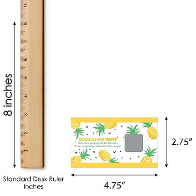 Big Dot Of Happiness Tropical Pineapple - Summer Party Game Scratch Off Cards - 22 Count