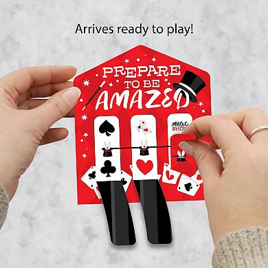 Big Dot Of Happiness Ta-da, Magic Show - Game Pickle Cards - Pull Tabs 3-in-a-row - Set Of 12