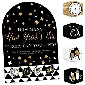 Big Dot Of Happiness New Year’s Eve Gold New Years Eve Party Scavenger Hide And Find Game
