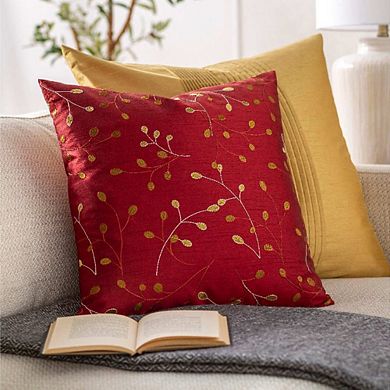 Stavelot Traditional Bright Red Pillow