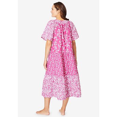 Only Necessities Plus Size Tiered Print Lounger