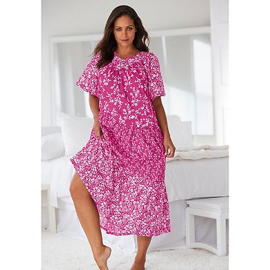 Only Necessities Plus Size Tiered Print Lounger