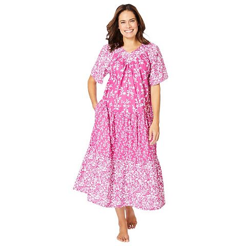 Женские платья Only Necessities Plus Size Tiered Print Lounger