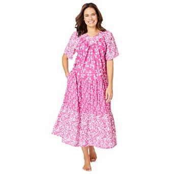 Only Necessities Plus Size Tiered Print Lounger