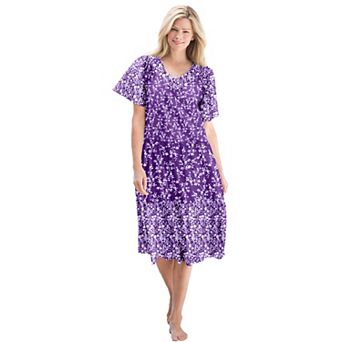 Only Necessities Plus Size Tiered Print Lounger