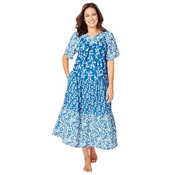 Only Necessities Plus Size Tiered Print Lounger