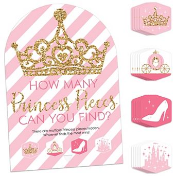 Big Dot Of Happiness Little Princess Crown Shower Or Birthday Scavenger Hide And Find Game