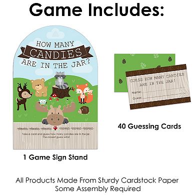 Big Dot Of Happiness Woodland Creatures Baby Shower & Birthday Party Game Candy Guessing Game