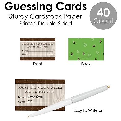 Big Dot Of Happiness Woodland Creatures Baby Shower & Birthday Party Game Candy Guessing Game