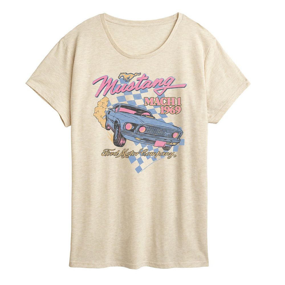 T-shirt femme Manches Courtes Ford Mustang Mach 1 mk1