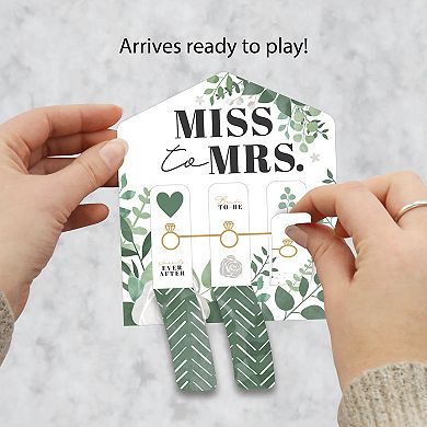 Big Dot Of Happiness Boho Botanical Bride - Game Pickle Cards - Pull Tabs 3-in-a-row - Set Of 12