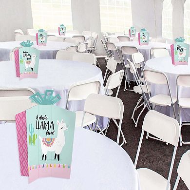Big Dot Of Happiness Whole Llama Fun - Table Decor - Party Fold & Flare Centerpieces - 10 Ct