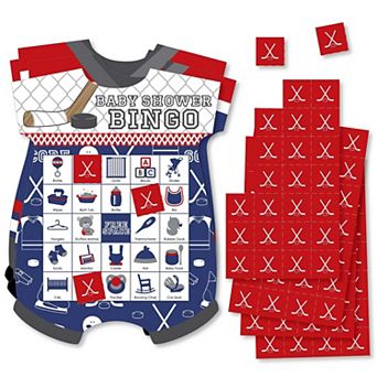 Big Dot Of Happiness Shoots & Scores! Hockey - Cards & Markers - Baby Shower Bingo Game 18 ct