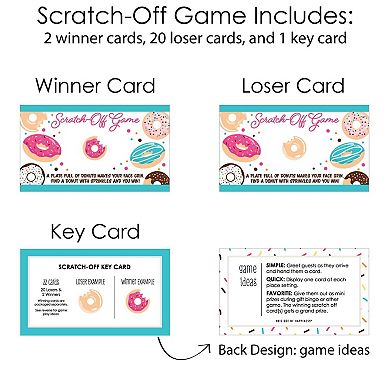 "Donut Worry, Let's Party" Bingo Game - Set Of 18 Donut-Themed Cards & Markers