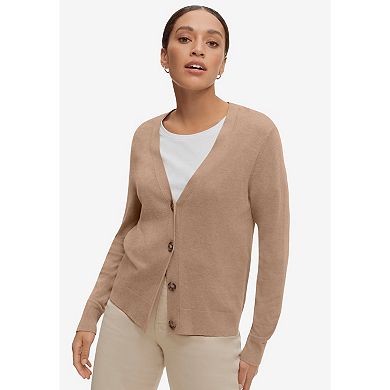 ellos Plus Size Boxy Cardigan