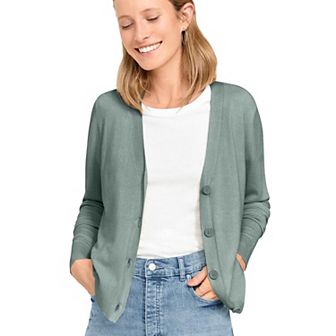 ellos Plus Size Boxy Cardigan