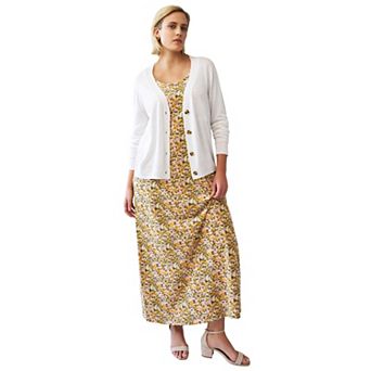 ellos Plus Size Boxy Cardigan