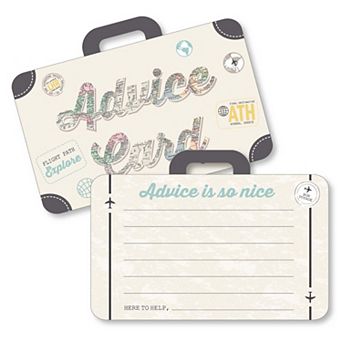 Big Dot Of Happiness World Awaits - Wish Card Party Activities Shaped Advice Cards Game 20 ct