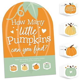 Big Dot Of Happiness Little Pumpkin Fall Scavenger Hunt 1 Stand & 48 Game Pc Hide & Find Game