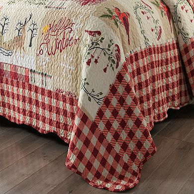 Marcielo 3 Piece Christmas Quilt Bedspread Set