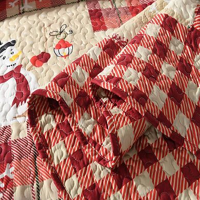 Marcielo 3 Piece Christmas Quilt Bedspread Set