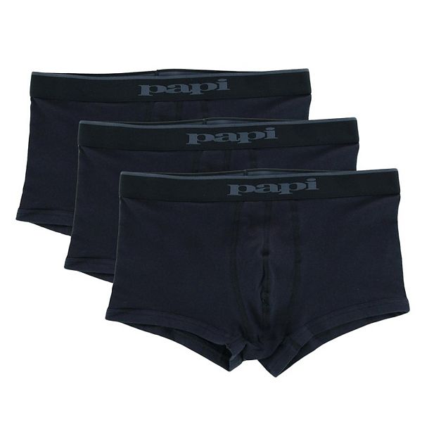 Papi Men's Solid Brazilian Cut Trunks (3 Pack)