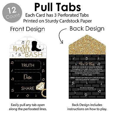 Big Dot Of Happiness Nash Bash - Bachelorette Party Game - Truth, Dare, Share Pull Tabs 12 Ct