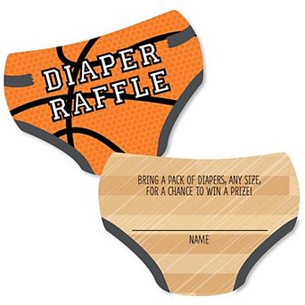Big Dot Of Happiness Nothin' But Net - Basketball - Baby Shower - Diaper Raffle Game - 24 ct
