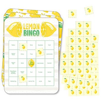 Big Dot Of Happiness So Fresh Lemon - Cards & Markers Citrus Lemonade Party Bingo Game 18 ct