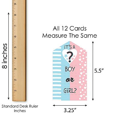 Big Dot Of Happiness Boy Baby Gender Reveal - Party Game Pickle Cards - Pull Tabs - Set Of 12