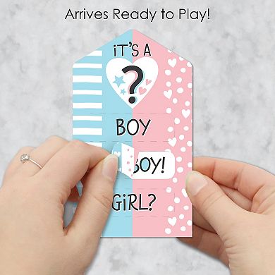 Big Dot Of Happiness Boy Baby Gender Reveal - Party Game Pickle Cards - Pull Tabs - Set Of 12