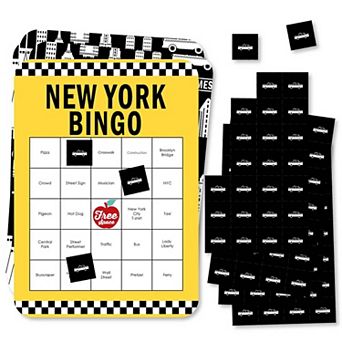 Big Dot Of Happiness Nyc Cityscape Bar Cards & Markers New York City Party Bingo Game 18 ct