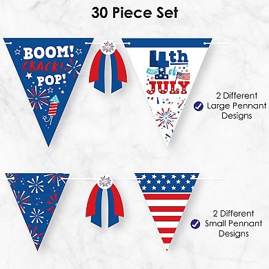 Big Dot Of Happiness Firecracker 4th Of July Red, White & Royal Blue ...