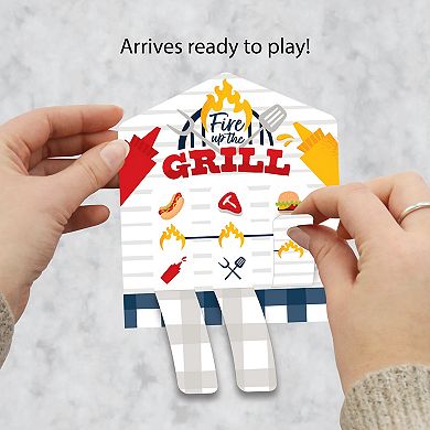 Big Dot Of Happiness Fire Up The Grill Summer Bbq Picnic Game Pull Tabs 3-in-a-row 12 Ct