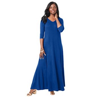 Jessica London Women's Plus Size Double-V Maxi Dress