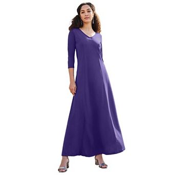 Jessica London Women's Plus Size Double-V Maxi Dress