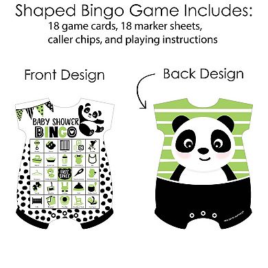 Big Dot Of Happiness Party Like A Panda Bear - Cards & Markers - Baby Shower Bingo Game 18 Ct