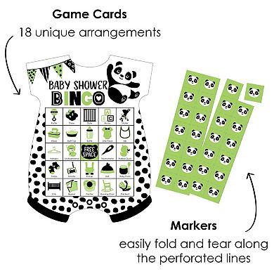 Big Dot Of Happiness Party Like A Panda Bear - Cards & Markers - Baby Shower Bingo Game 18 Ct