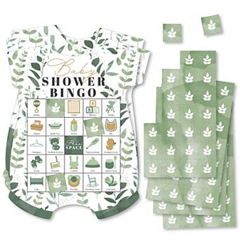 Big Dot Of Happiness Boho Botanical Baby - Greenery Baby Shower Shaped Bingo Game - Set Of 18
