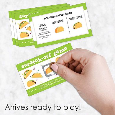 Big Dot Of Happiness Taco 'bout Fun - Mexican Fiesta Game Scratch Off Cards - 22 Count