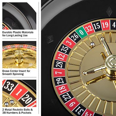 10-inch Roulette Wheel With 2 Roulette Balls