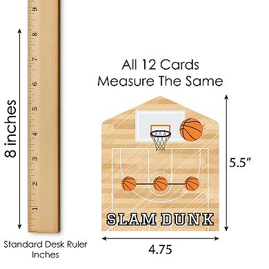 Big Dot Of Happiness Nothin' But Net - Basketball Party Game Cards Pull Tabs 3-in-a-row 12 Ct
