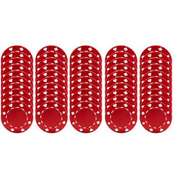 Set Of 50 Suited Poker Chips