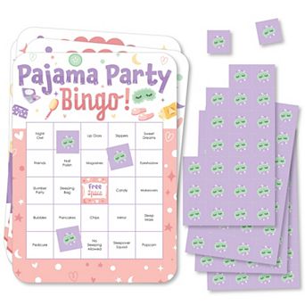 Big Dot Of Happiness Pajama Slumber Party - Girls Birthday Bingo Game 18 ct