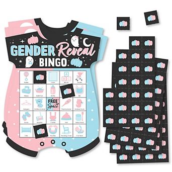 Big Dot Of Happiness Boo-y Or Ghoul Cards & Markers Halloween Gender Reveal Bingo Game 18 ct