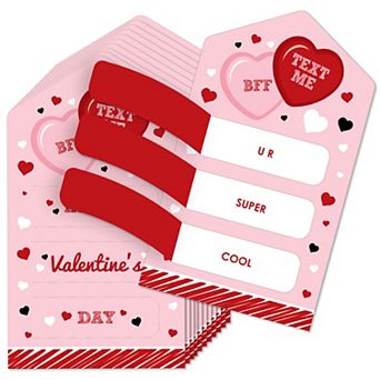 Big Dot Of Happiness Conversation Hearts Cards For Kids Happy Valentine's Day Pull Tabs 12 ct