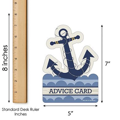 Big Dot Of Happiness Ahoy - Nautical - Anchor Wish Card Activities ...