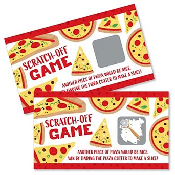 Big Dot Of Happiness Pizza Party Time - Baby Shower Or Birthday Game Scratch Off Cards 22 ct