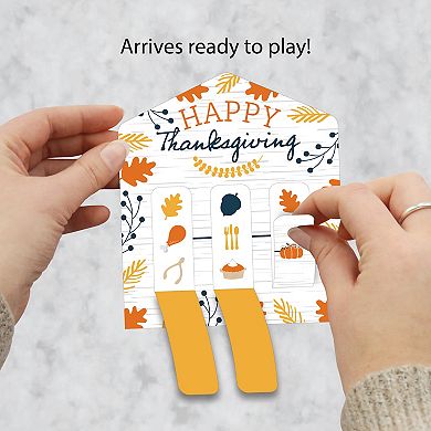 Big Dot Of Happiness Happy Thanksgiving Fall Party Game Cards - Pull Tabs 3-in-a-row 12 Ct