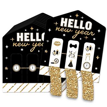 Big Dot Of Happiness Hello New Year Nye Party Game Cards Pull Tabs 3-in-a-row - Set Of 12